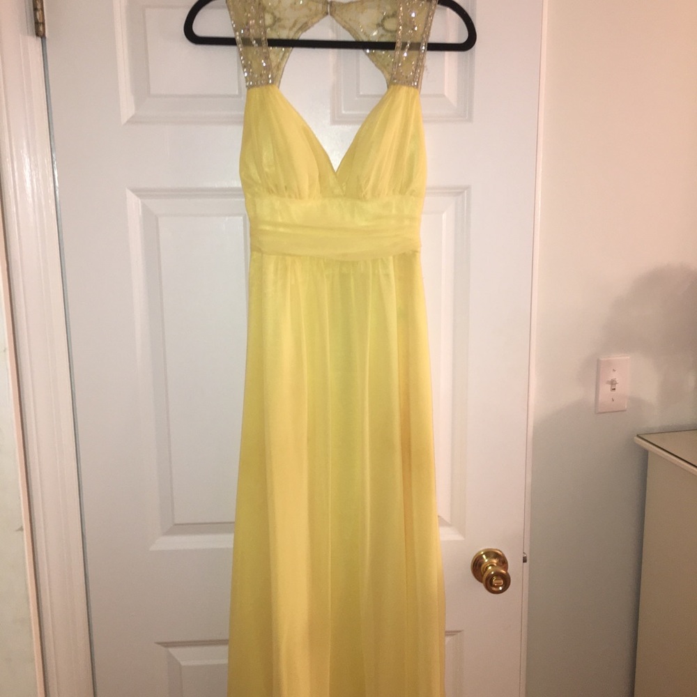 Yellow prom dress